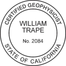 California  Professional Geophysicist Seal